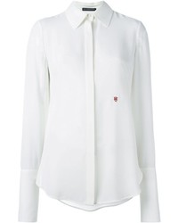 Camicia di seta bianca di Alexander McQueen