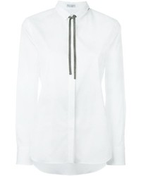 Camicia di seta bianca di Brunello Cucinelli