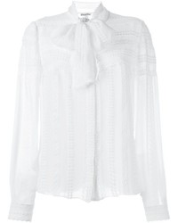 Camicia di seta bianca di Oscar de la Renta