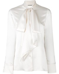Camicia di seta bianca di Saint Laurent