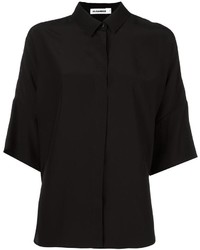 Camicia di seta nera di Jil Sander