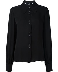 Camicia di seta nera di McQ by Alexander McQueen
