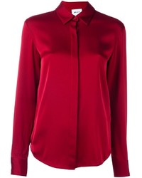 Camicia di seta rossa di DKNY