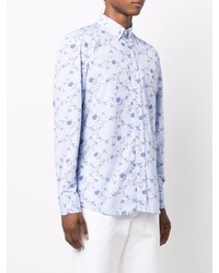 Camicia elegante a fiori azzurra di Etro