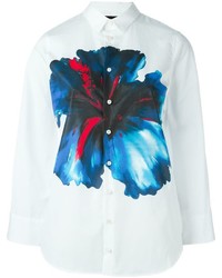 Camicia elegante a fiori bianca di Dsquared2