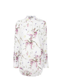 Camicia elegante a fiori bianca di Ermanno Scervino
