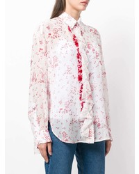 Camicia elegante a fiori bianca di Ermanno Scervino