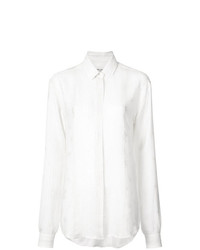Camicia elegante a fiori bianca di Saint Laurent