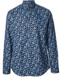 Camicia elegante a fiori blu scuro di Paul Smith