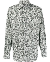 Camicia elegante a fiori grigia di Tom Ford