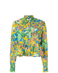 Camicia elegante a fiori multicolore di MSGM