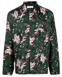 Camicia elegante a fiori verde scuro di Toga