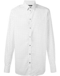 Camicia elegante a pois bianca di Dolce & Gabbana