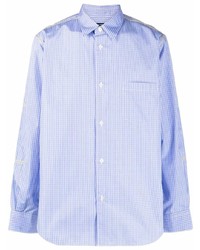 Camicia elegante a quadretti azzurra di Comme des Garcons Homme