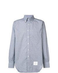 Camicia elegante a quadretti azzurra di Thom Browne