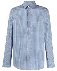 Camicia elegante a quadretti bianca e blu di Paul Smith