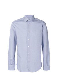 Camicia elegante a quadri azzurra di Fashion Clinic Timeless