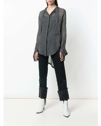 Camicia elegante a quadri nera e bianca di Unravel Project