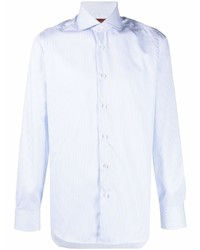 Camicia elegante a righe verticali azzurra di Barba