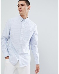 Camicia elegante a righe verticali azzurra di Calvin Klein