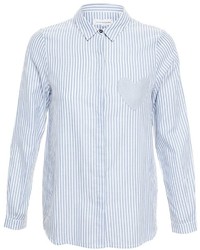Camicia elegante a righe verticali azzurra di Chinti and Parker