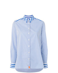 Camicia elegante a righe verticali azzurra di Chinti & Parker