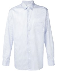 Camicia elegante a righe verticali azzurra di Comme Des Garcons SHIRT
