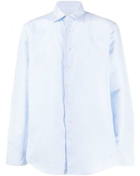 Camicia elegante a righe verticali azzurra di Etro