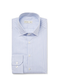 Camicia elegante a righe verticali azzurra di Etro