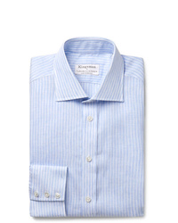 Camicia elegante a righe verticali azzurra di Kingsman