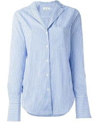 Camicia elegante a righe verticali azzurra di Rag & Bone