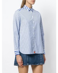 Camicia elegante a righe verticali azzurra di Chinti & Parker