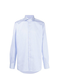 Camicia elegante a righe verticali azzurra di Xacus