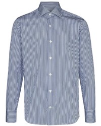 Camicia elegante a righe verticali bianca e blu scuro di Eleventy