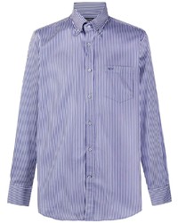 Camicia elegante a righe verticali bianca e blu scuro di Paul & Shark
