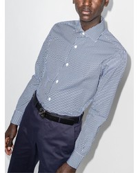 Camicia elegante a righe verticali bianca e blu scuro di Eleventy