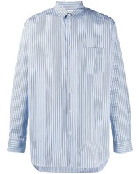 Camicia elegante a righe verticali bianca e blu di Comme Des Garcons SHIRT