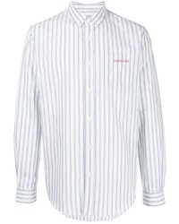 Camicia elegante a righe verticali bianca e blu di Maison Labiche