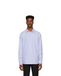 Camicia elegante a righe verticali bianca e blu di Ralph Lauren Purple Label