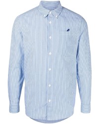 Camicia elegante a righe verticali bianca e blu di SPORT b. by agnès b.