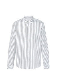 Camicia elegante a righe verticali bianca e nera di AMI Alexandre Mattiussi