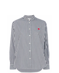 Camicia elegante a righe verticali bianca e nera di Chinti & Parker
