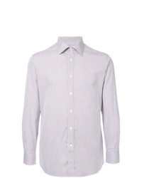 Camicia elegante a righe verticali bianca e rossa e blu scuro di Gieves & Hawkes