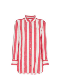 Camicia elegante a righe verticali bianca e rossa di MARQUES ALMEIDA