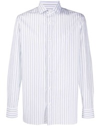 Camicia elegante a righe verticali bianca di Borrelli