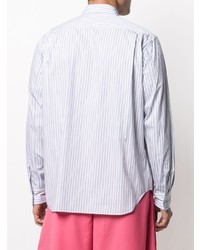 Camicia elegante a righe verticali bianca di Comme Des Garcons Homme Plus