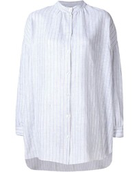 Camicia elegante a righe verticali bianca di Dusan