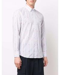 Camicia elegante a righe verticali bianca di Etro