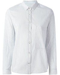Camicia elegante a righe verticali bianca di Golden Goose Deluxe Brand