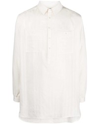 Camicia elegante a righe verticali bianca di Saint Laurent
